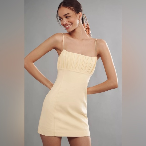 knee length dresses for ladies Anthropologie Maeve The Ophelia Sleeveless Linen Blend Slim Mini Dress –  Luxy Thrift main image 0